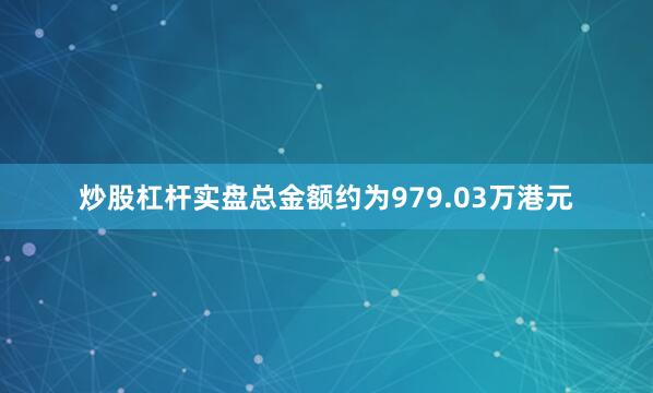 炒股杠杆实盘总金额约为979.03万港元