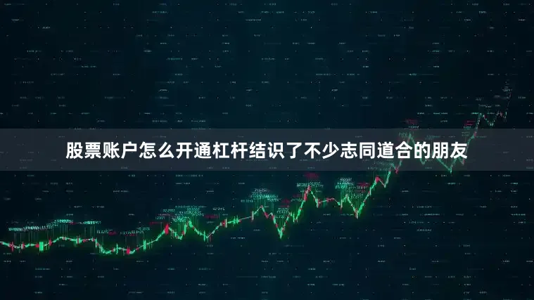 股票账户怎么开通杠杆结识了不少志同道合的朋友
